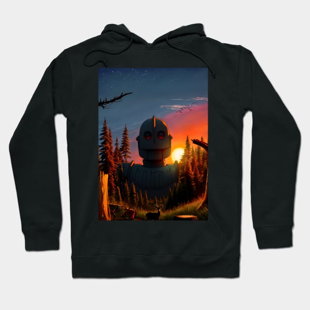 The Iron Giant Amongst the Forest Hoodie by POPITONTHEWALL